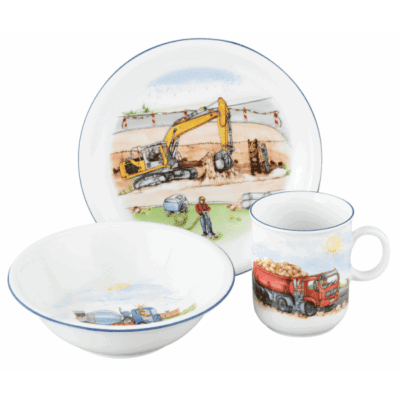 Detský porcelán 3 dielna sada STAVENISKO