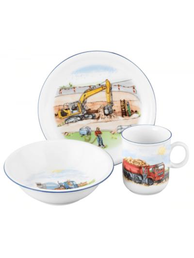 Detský porcelán 3 dielna sada STAVENISKO