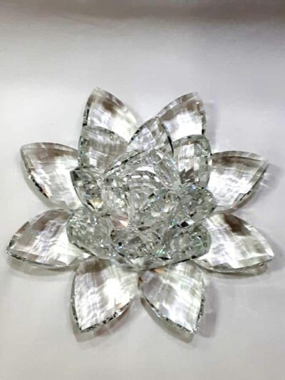 Krištáľový lotosový kvet číry 20 cm - Image 2
