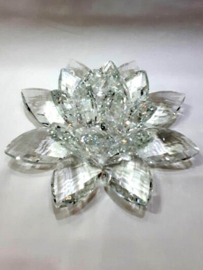 Krištáľový lotosový kvet číry 20 cm - Image 3