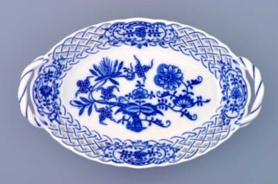 Cibulák – Košík prelamovaný 18.5 cm – originál cibuľový porcelán 1. akosť