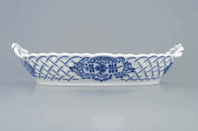 Cibulák – Košík prelamovaný 18.5 cm – originál cibuľový porcelán 1. akosť - Image 2