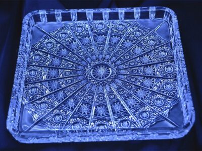 Krištálová brúsená tácka 20 cm - Image 2