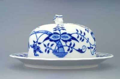 Cibulák – Dóza na syr 13 cm/19 cm – originálny cibuľový porcelán 1. akosť