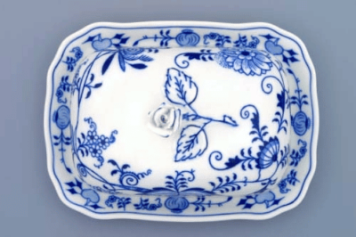 Cibulák – Dóza na maslo 19 x 15 cm – originálny cibuľový porcelán 1. akosť