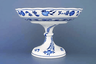 Cibulák – Misa kompótová 26 cm na nohe – originál cibuľový porcelán 1. akosť