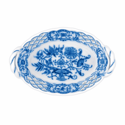 Cibulák – Košík prelamovaný 11 cm – originál cibuľový porcelán 1. akosť