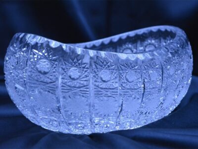 Krištálová brúsená miska 20 cm - Image 3