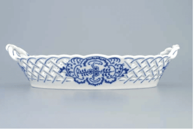 Cibulák – Košík prelamovaný 28 cm – originálny cibuľový porcelán 1. akosť - Image 2