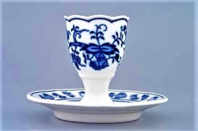 Cibulák – Kalíšok na vajcia s podstavcom 7.5 cm – originálny cibuľový porcelán 1. akosť