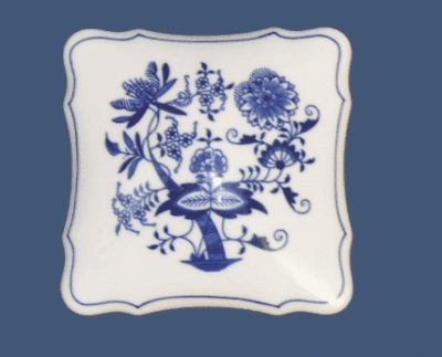Cibulák – Dóza bonboniera 15,8 x 15,8 cm – originál cibuľový porcelán 1. akosť - Image 2