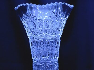 Krištáľová brúsená váza 23 cm - Image 2
