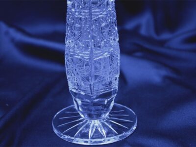 Krištáľová brúsená váza 23 cm - Image 3