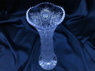 Krištáľová brúsená váza 23 cm - Image 4