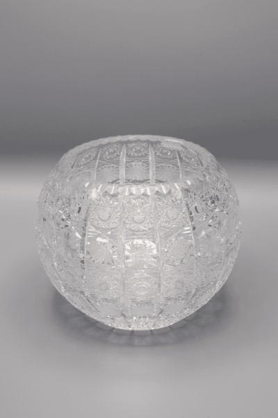 Krištáľová brúsená váza guľového tvaru ÚSVIT 16 cm - Image 2