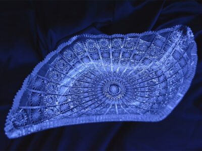 Krištálová brúsená miska 45 cm
