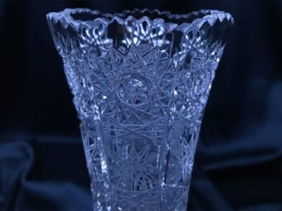 Krištáľová brúsená váza 18 cm - Image 2