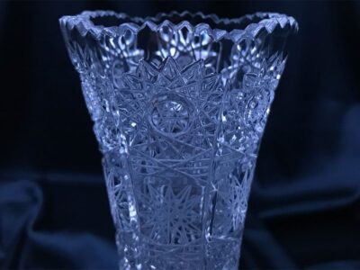 Krištáľová brúsená váza 18 cm - Image 2