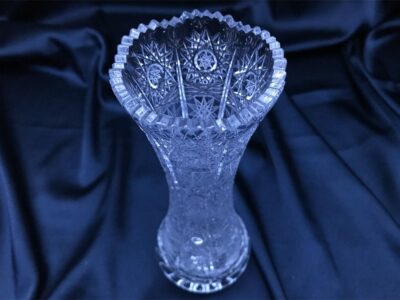 Krištáľová brúsená váza 18 cm - Image 4