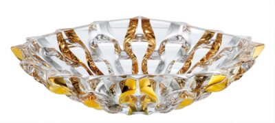Krištáľová miska Samboa gold 35 cm
