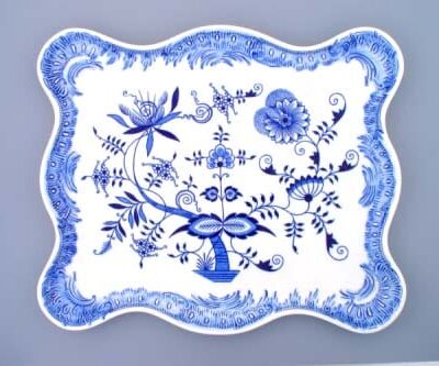 Cibulák – Podnos ozdobný 45,5 x 37 cm – originál cibuľový porcelán 1. akosť