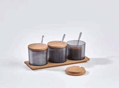 Stojan na koreniny 28x9x10 cm dymovej farby