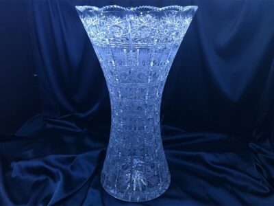 Krištáľová brúsená váza 35 cm