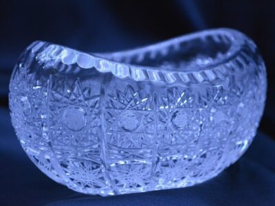 Krištálová brúsená miska gondola 15 cm - Image 2