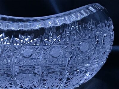 Krištálová brúsená miska gondola 15 cm - Image 4