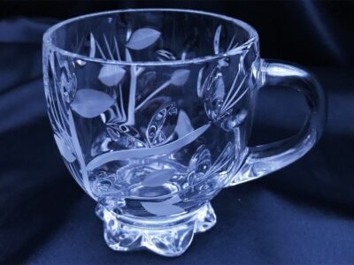 Krištálové brúsené šálky na kávu alebo čaj 150 ml set 6 kusov - Image 2