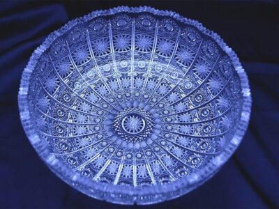 Krištálová brúsená miska 25 cm - Image 3