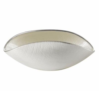 Misa BURA biela perla / platinová linka 18x9 cm