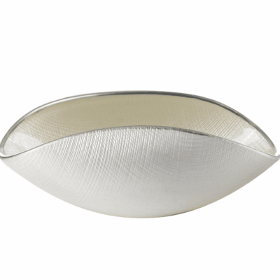 Misa BURA biela perla / platinová linka 18x9 cm