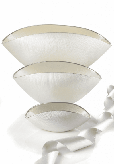 Misa BURA biela perla / platinová linka 28x12 cm - Image 2