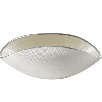 Misa BURA biela perla / platinová linka 38x18 cm