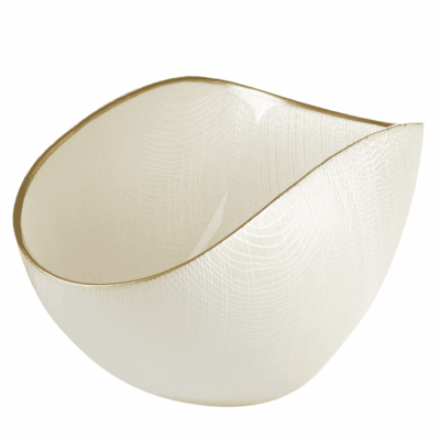 Misa BURA biela perla / zlatá linka 28x12 cm