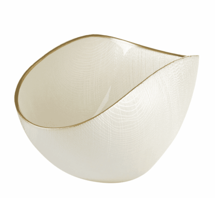 Misa BURA biela perla / zlatá linka 28x12 cm