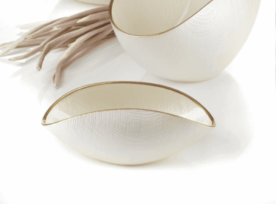 Misa BURA biela perla / zlatá linka 38x18 cm - Image 2