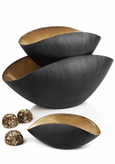 Misa BURA čierna matná / zlatá 38x18 cm - Image 2