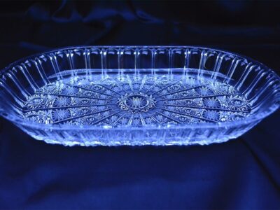 Krištálová brúsená tácka 27,5 cm - Image 2