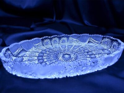 Krištálová brúsená tácka 29,5 cm - Image 2