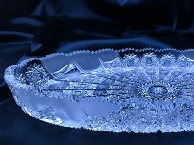 Krištálová brúsená tácka 29,5 cm - Image 3