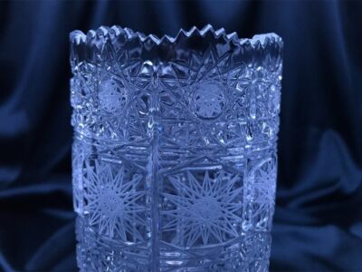 Krištáľová brúsená váza 20 cm - Image 2