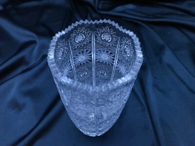Krištáľová brúsená váza 20 cm - Image 3