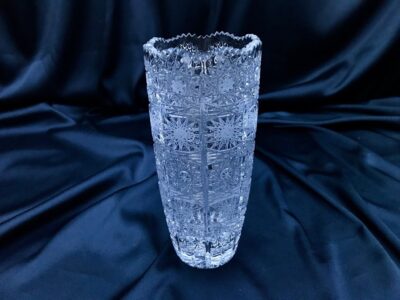 Krištáľová brúsená váza 20 cm - Image 4