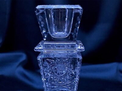 Krištálový brúsený svietnik 13,6 cm - Image 3