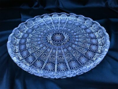 Krištálový brúsený tanier 28 cm