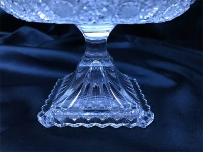 Krištálový brúsený tanier na podstavci 14,5 cm - Image 4