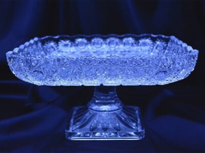 Krištálový brúsený tanier na podstavci 26 cm - Image 3