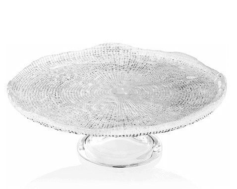 Podnos na tortu DIAMAN číry D32 cm H11,5 cm